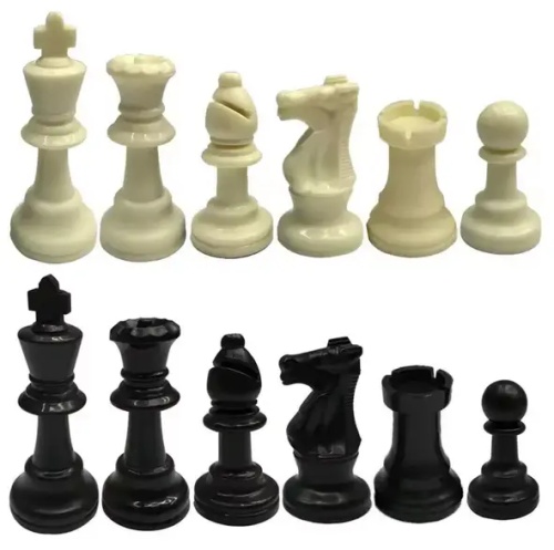 Jeu D'échecs 32 Pièces En Résine - Couleurs Doré Et Gris - Occasion